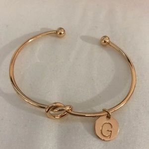 Infinity knot initial G bracelet/bangle!
